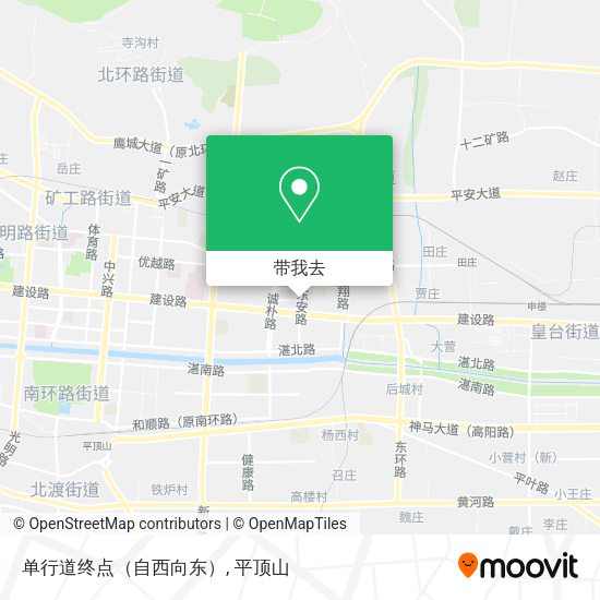 单行道终点（自西向东）地图