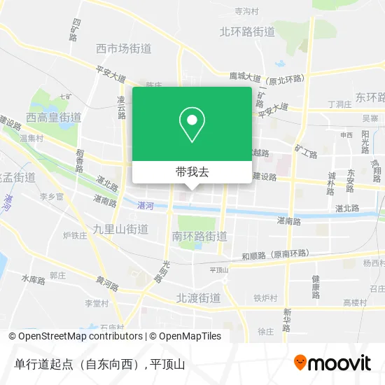 单行道起点（自东向西）地图