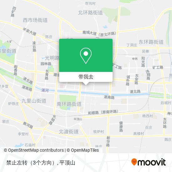禁止左转（3个方向）地图