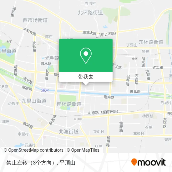 禁止左转（3个方向）地图