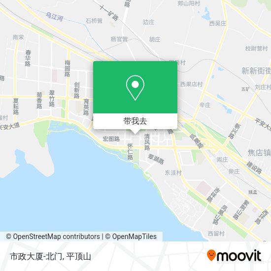 市政大厦-北门地图