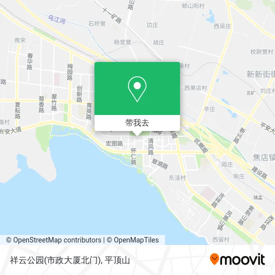 祥云公园(市政大厦北门)地图