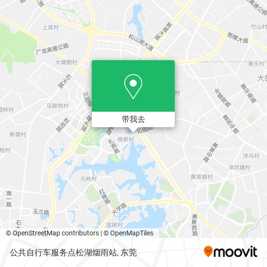 公共自行车服务点松湖烟雨站地图