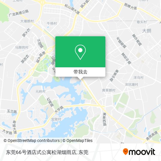 东莞66号酒店式公寓松湖烟雨店地图