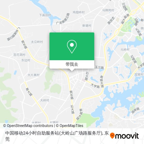 中国移动24小时自助服务站(大岭山广场路服务厅)地图