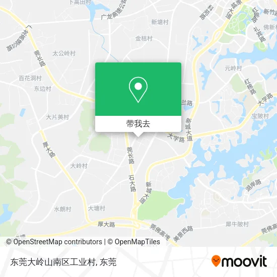 东莞大岭山南区工业村地图