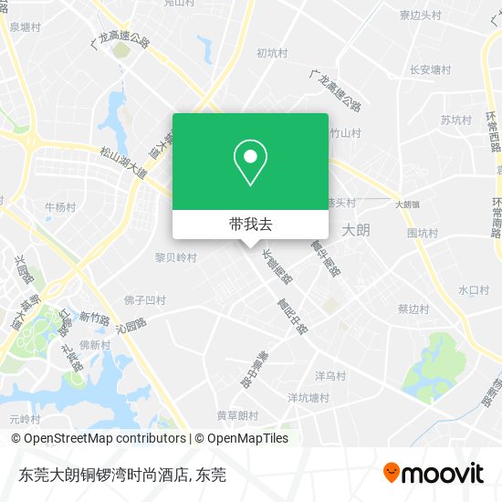 东莞大朗铜锣湾时尚酒店地图