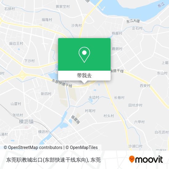 东莞职教城出口(东部快速干线东向)地图