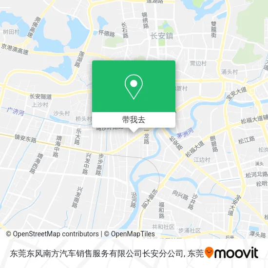 东莞东风南方汽车销售服务有限公司长安分公司地图