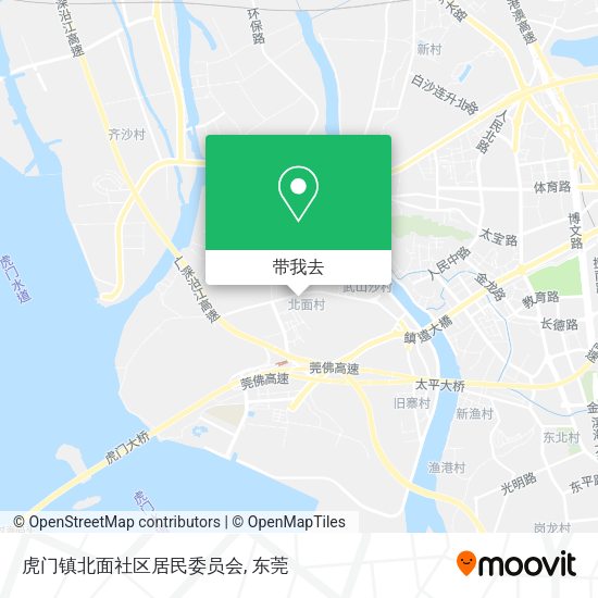 虎门镇北面社区居民委员会地图