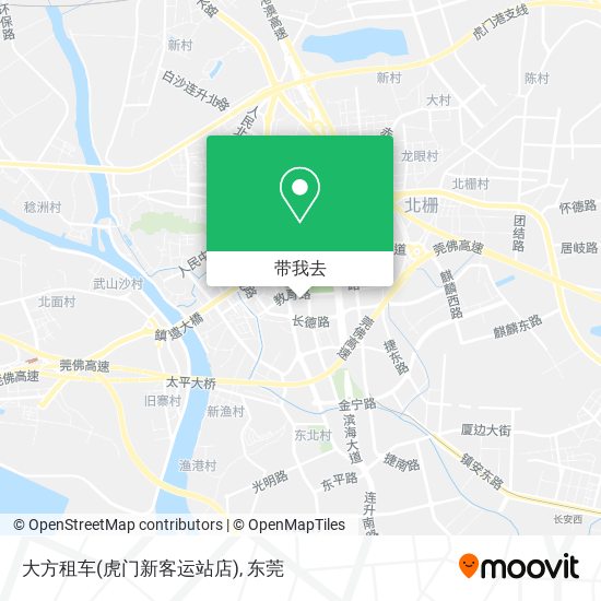 大方租车(虎门新客运站店)地图