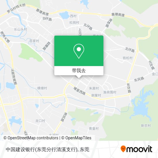 中国建设银行(东莞分行清溪支行)地图