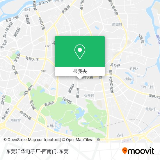 东莞汇华电子厂-西南门地图