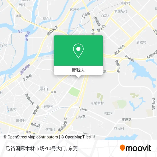 迅裕国际木材市场-10号大门地图