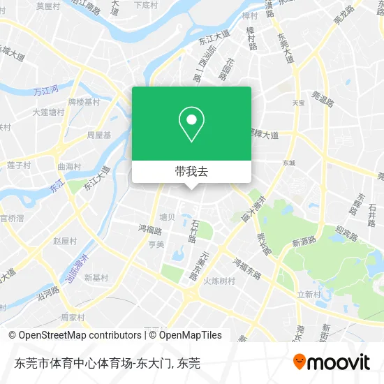 东莞市体育中心体育场-东大门地图