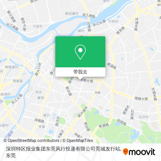 深圳特区报业集团东莞风行投递有限公司莞城发行站地图
