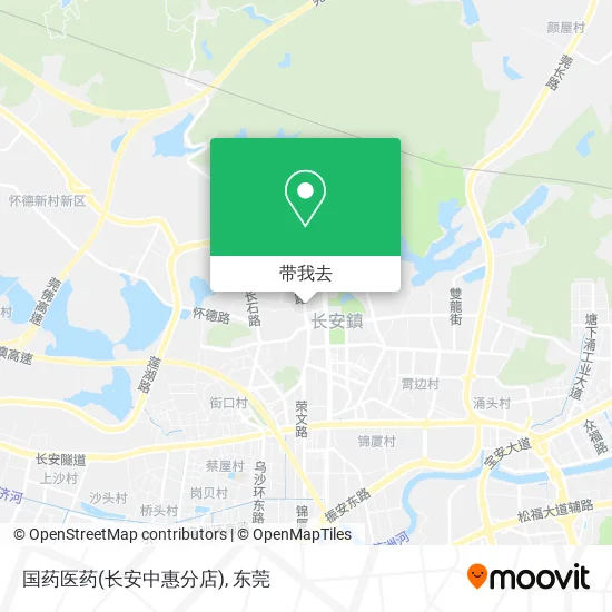 国药医药(长安中惠分店)地图
