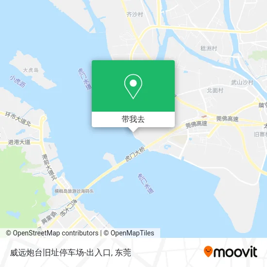 威远炮台旧址停车场-出入口地图