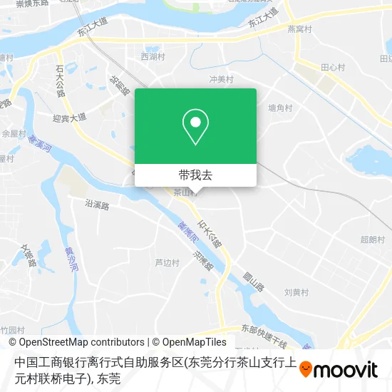 中国工商银行离行式自助服务区(东莞分行茶山支行上元村联桥电子)地图