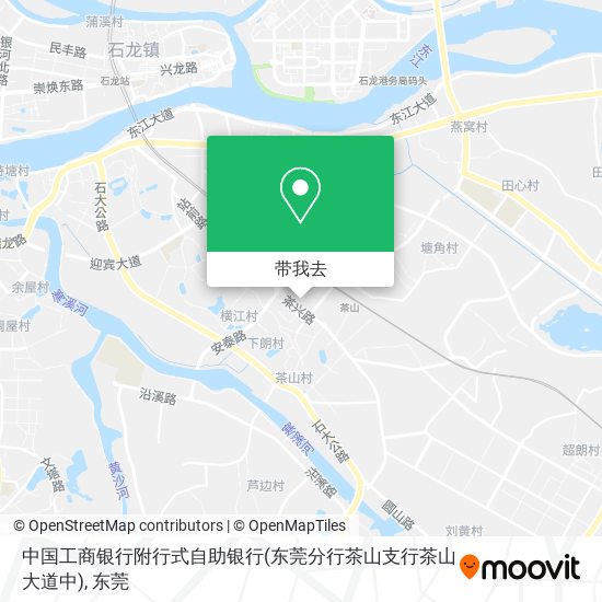 中国工商银行附行式自助银行(东莞分行茶山支行茶山大道中)地图
