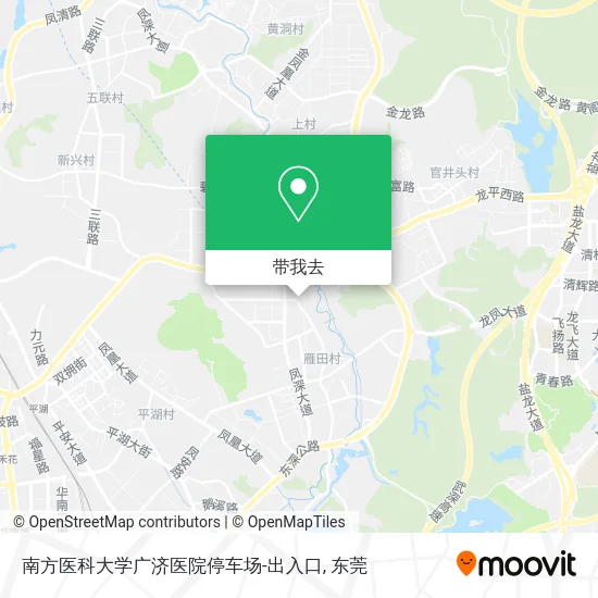 南方医科大学广济医院停车场-出入口地图