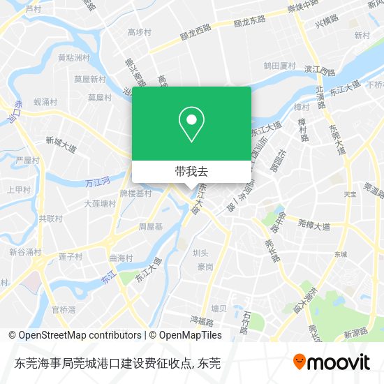 东莞海事局莞城港口建设费征收点地图