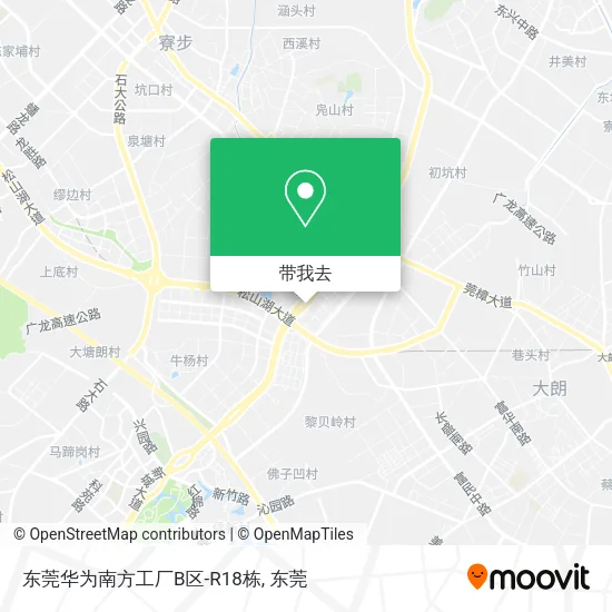 东莞华为南方工厂B区-R18栋地图