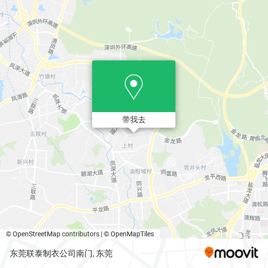 东莞联泰制衣公司南门地图