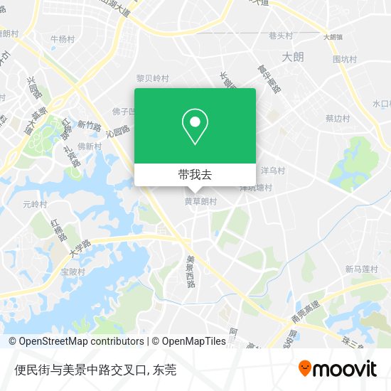便民街与美景中路交叉口地图