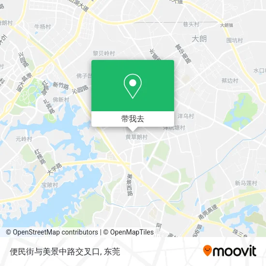 便民街与美景中路交叉口地图