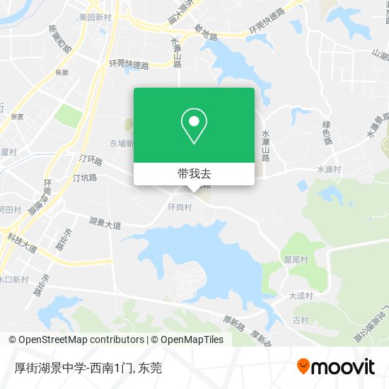 厚街湖景中学-西南1门地图