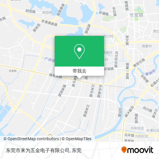 东莞市来为五金电子有限公司地图