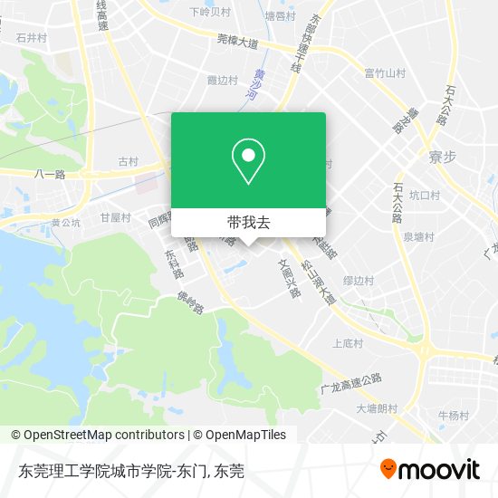 东莞理工学院城市学院-东门地图