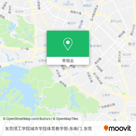 东莞理工学院城市学院体育教学部-东南门地图