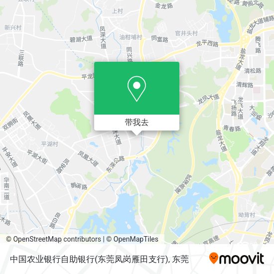 中国农业银行自助银行(东莞凤岗雁田支行)地图