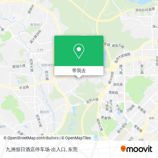 九洲假日酒店停车场-出入口地图