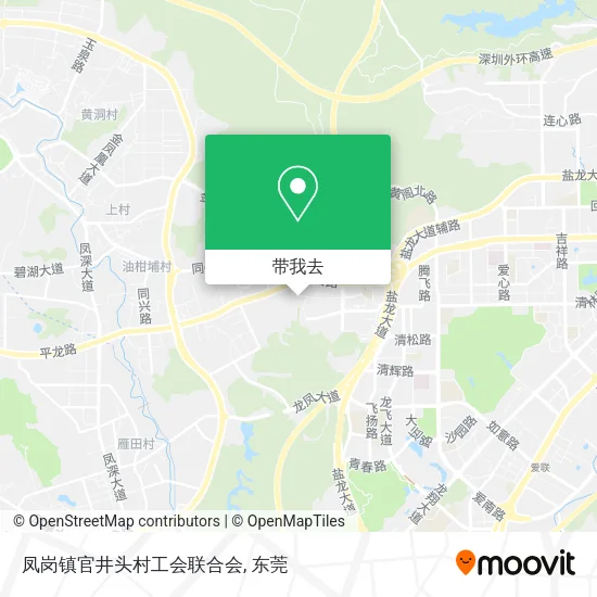 凤岗镇官井头村工会联合会地图