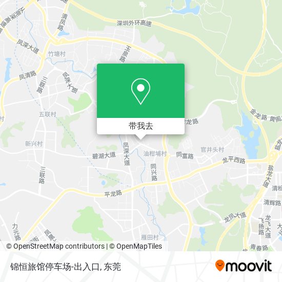 锦恒旅馆停车场-出入口地图