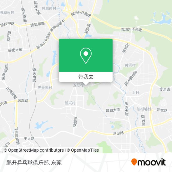 鹏升乒乓球俱乐部地图