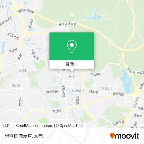 潮客隆理发店地图