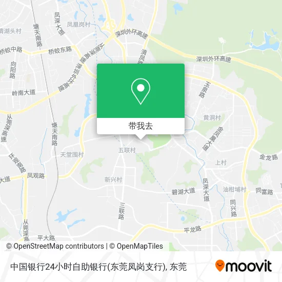 中国银行24小时自助银行(东莞凤岗支行)地图