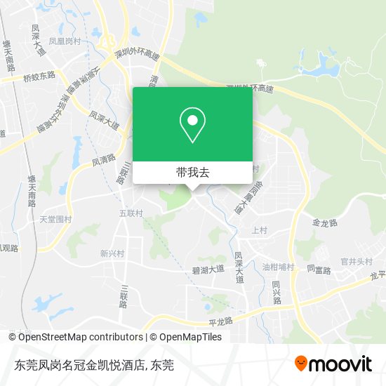 东莞凤岗名冠金凯悦酒店地图