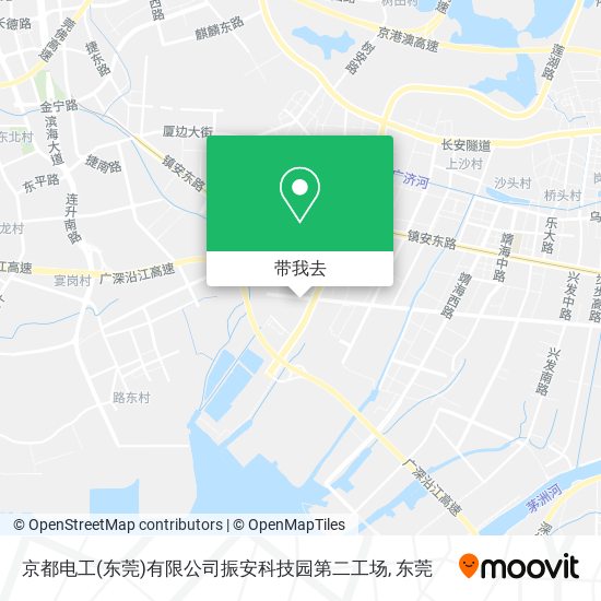 京都电工(东莞)有限公司振安科技园第二工场地图