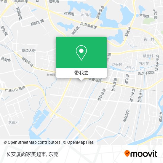长安厦岗家美超市地图