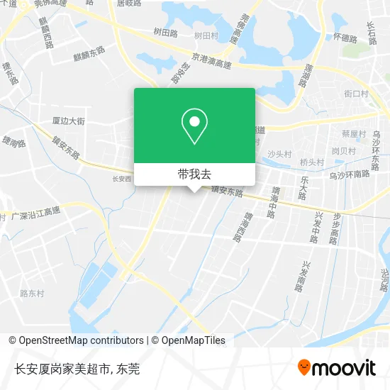 长安厦岗家美超市地图