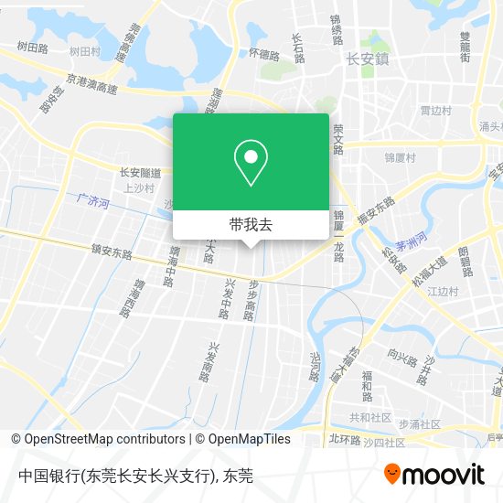 中国银行(东莞长安长兴支行)地图