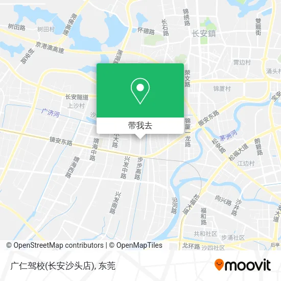 广仁驾校(长安沙头店)地图