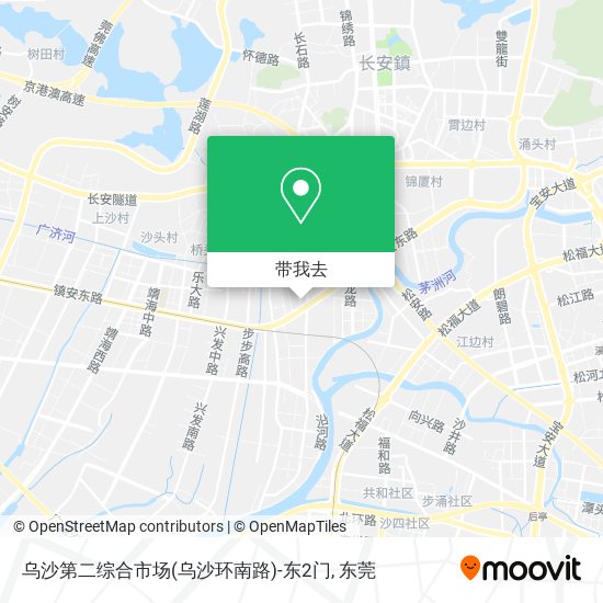 乌沙第二综合市场(乌沙环南路)-东2门地图