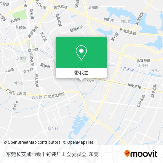 东莞长安咸西勤丰钉装厂工会委员会地图