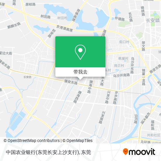 中国农业银行(东莞长安上沙支行)地图